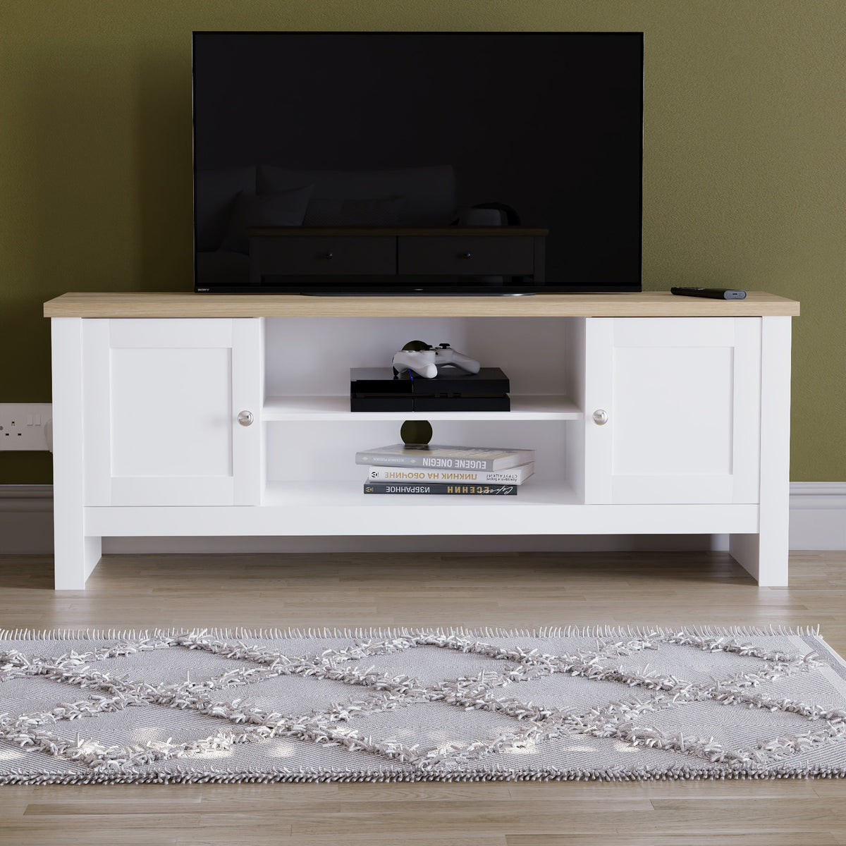 Arlington 2-Door TV Unit - White