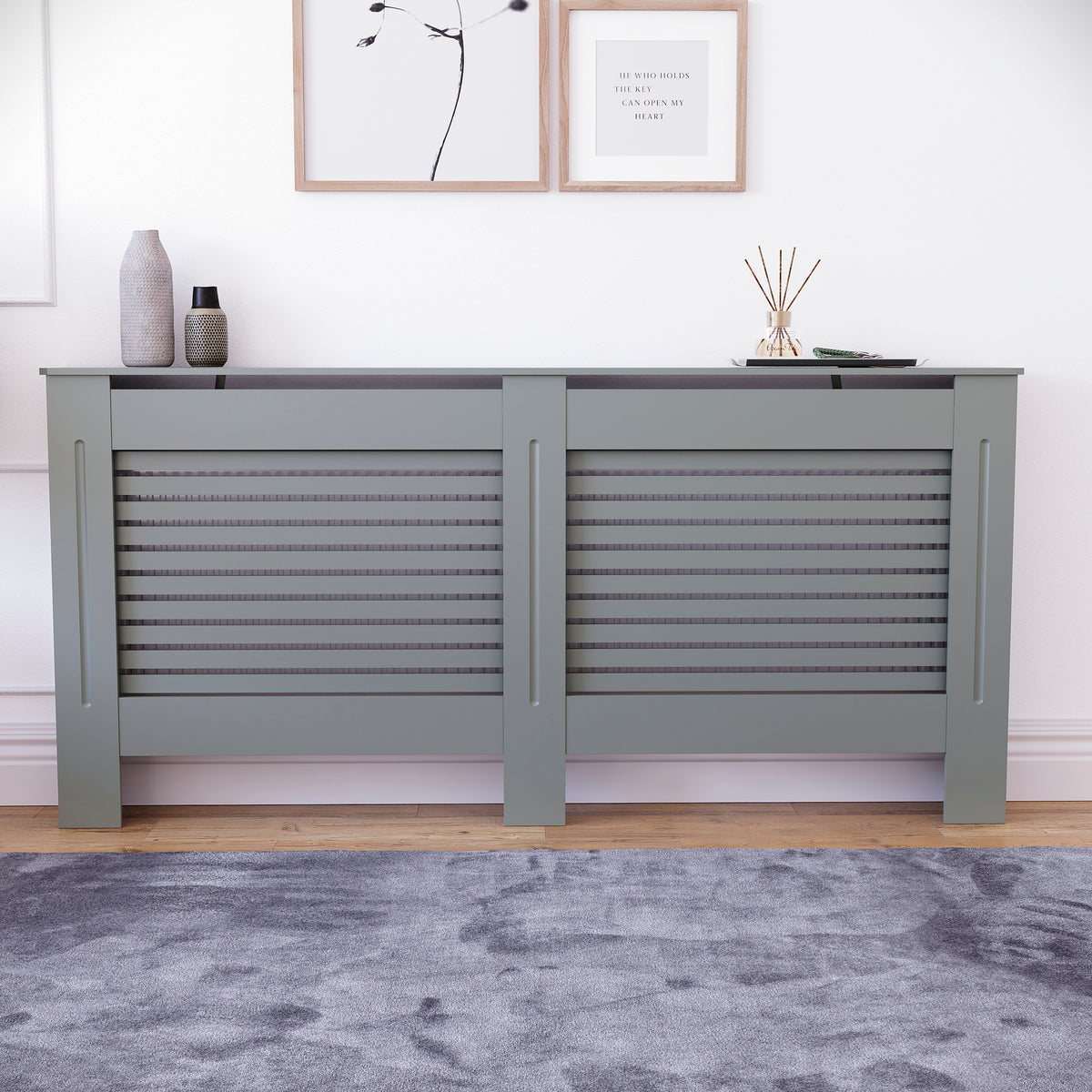 Milton Radiator Cover - Grey, Extra Large