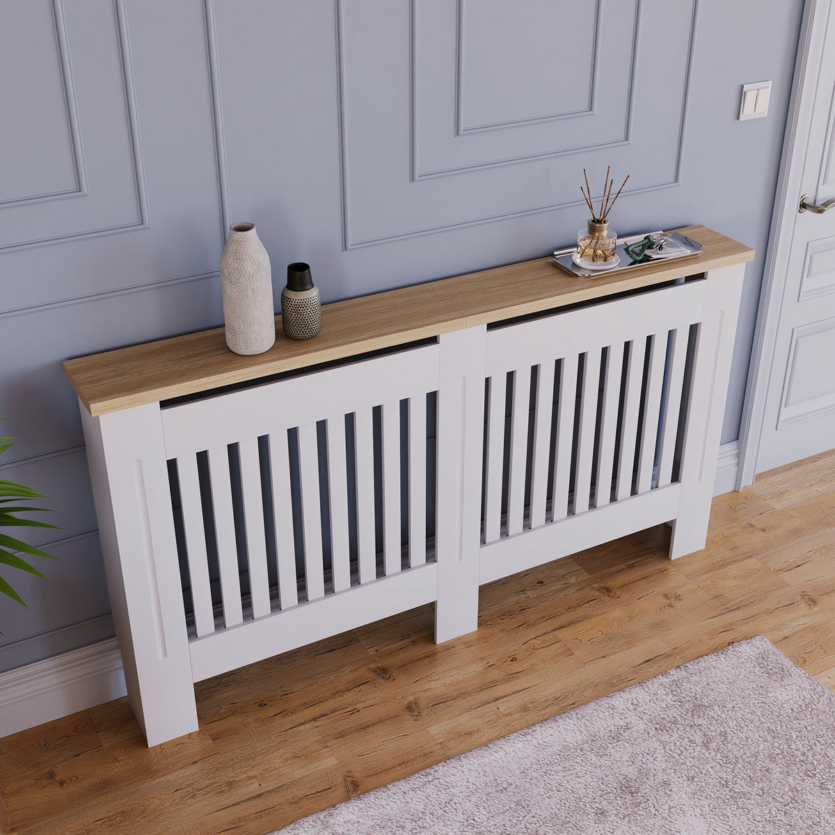 Arlington Radiator Cover - White, Large