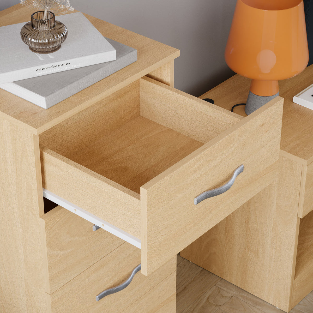 Riano 5 Drawer Narrow Chest Pine Bedroom Storage Unit