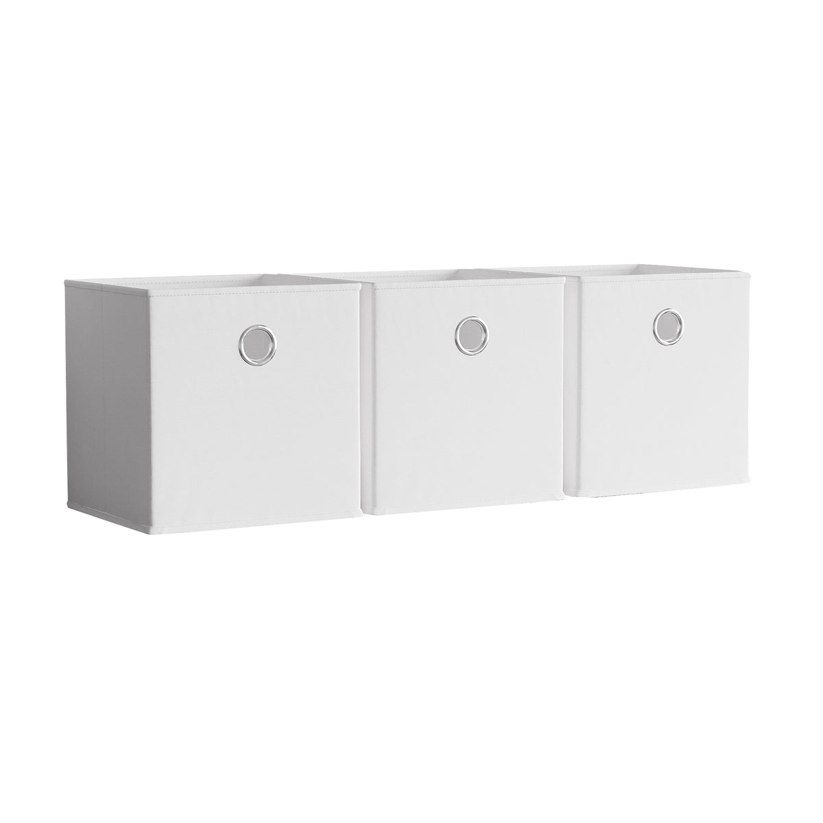 Durham Cube Storage Basket, White UKFR - Set of 3