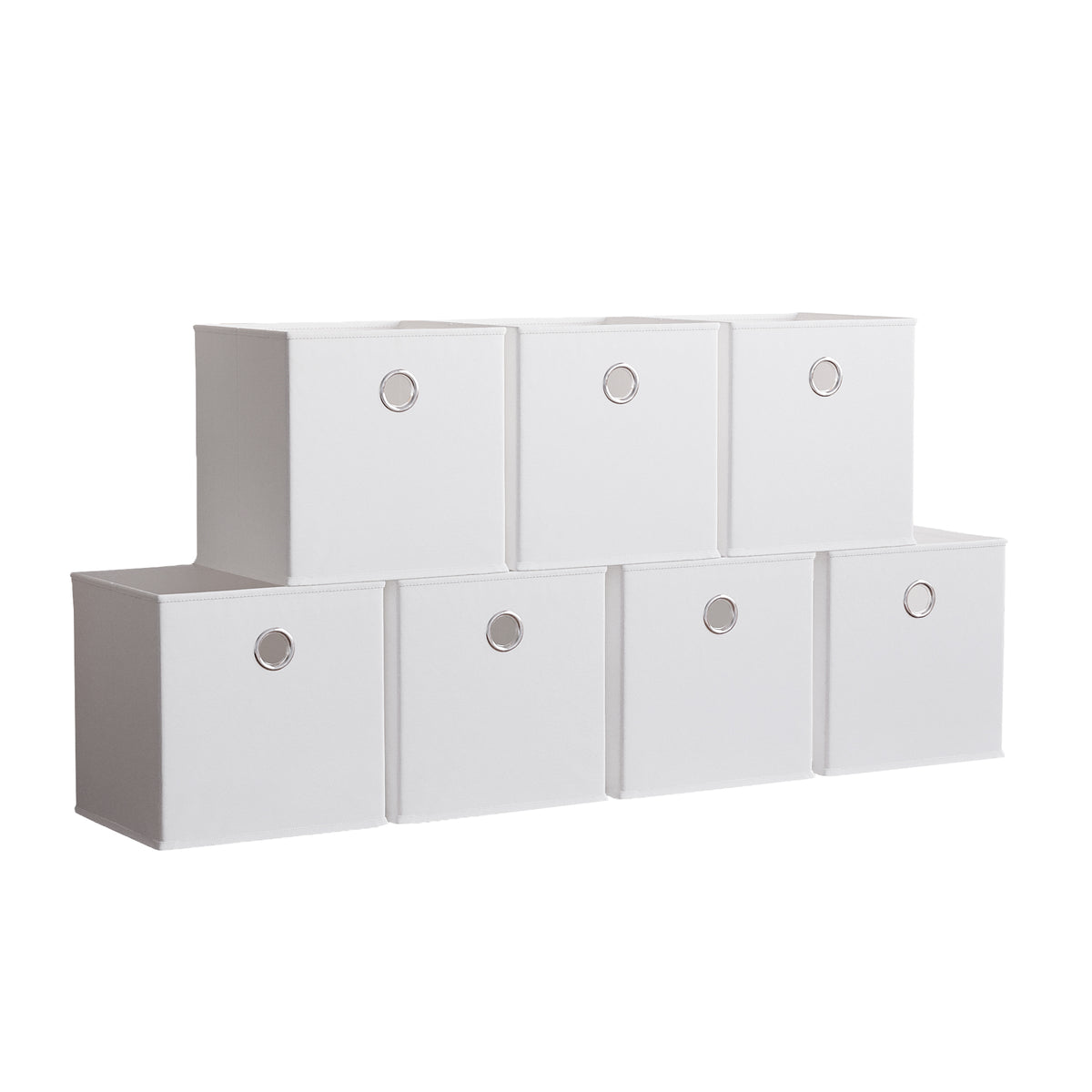 Durham Cube Storage Basket, White UKFR - Set of 7