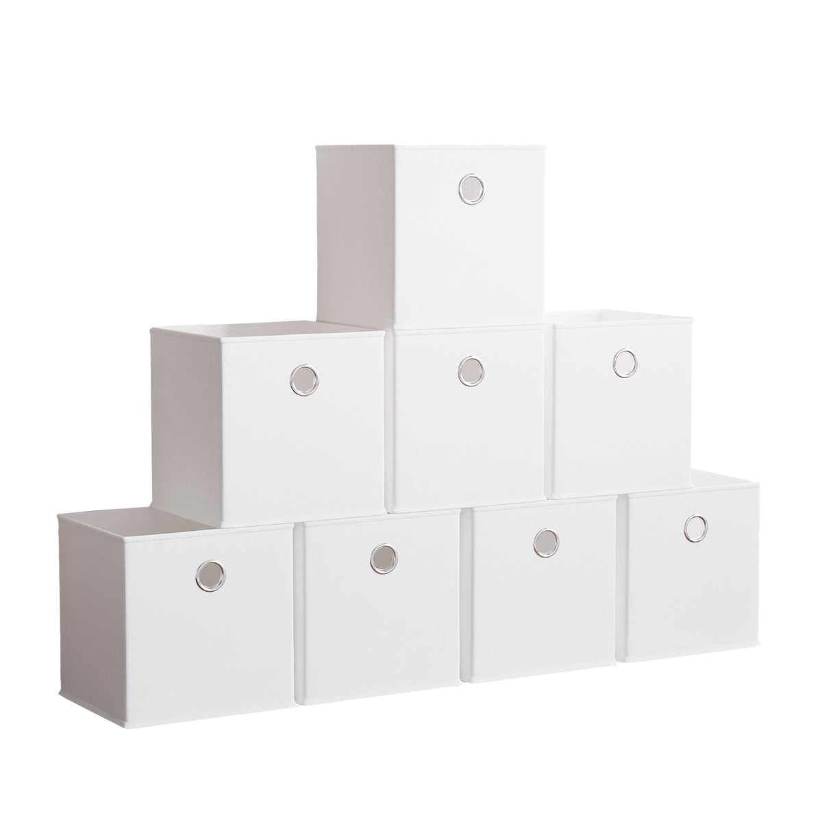 Durham Cube Storage Basket, White UKFR - Set of 8