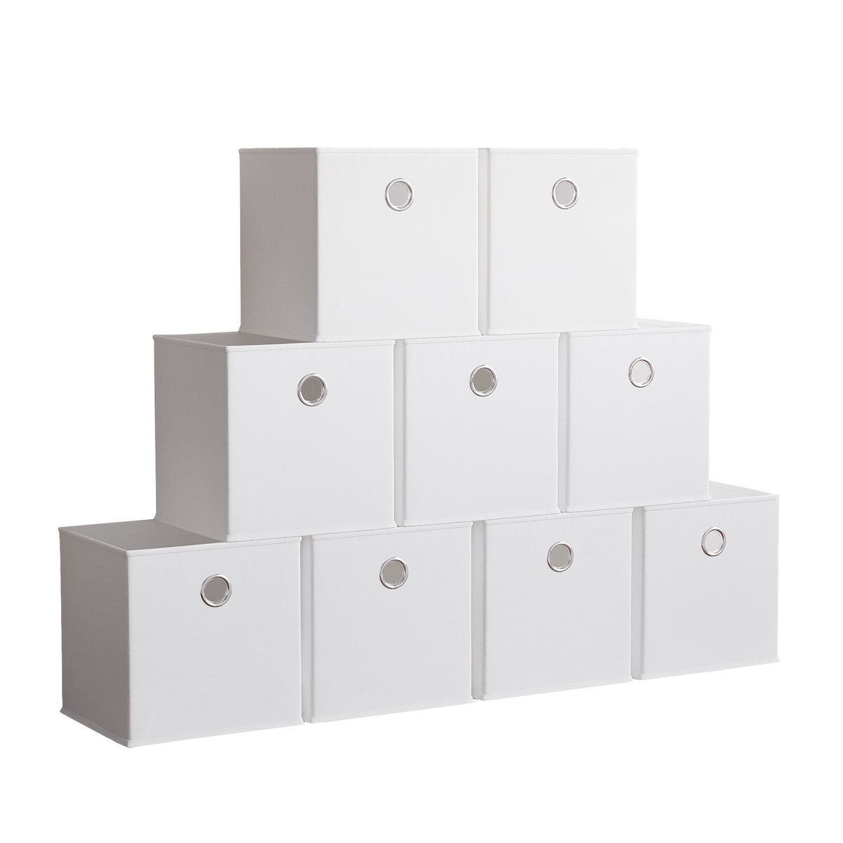 Durham Cube Storage Basket, White UKFR - Set of 9