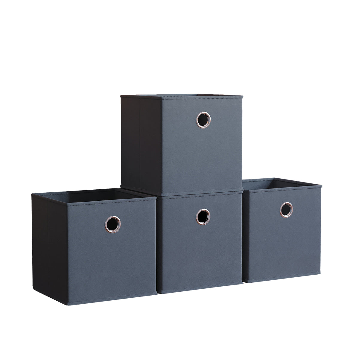 Durham Cube Storage Basket, Grey UKFR - Set of 4