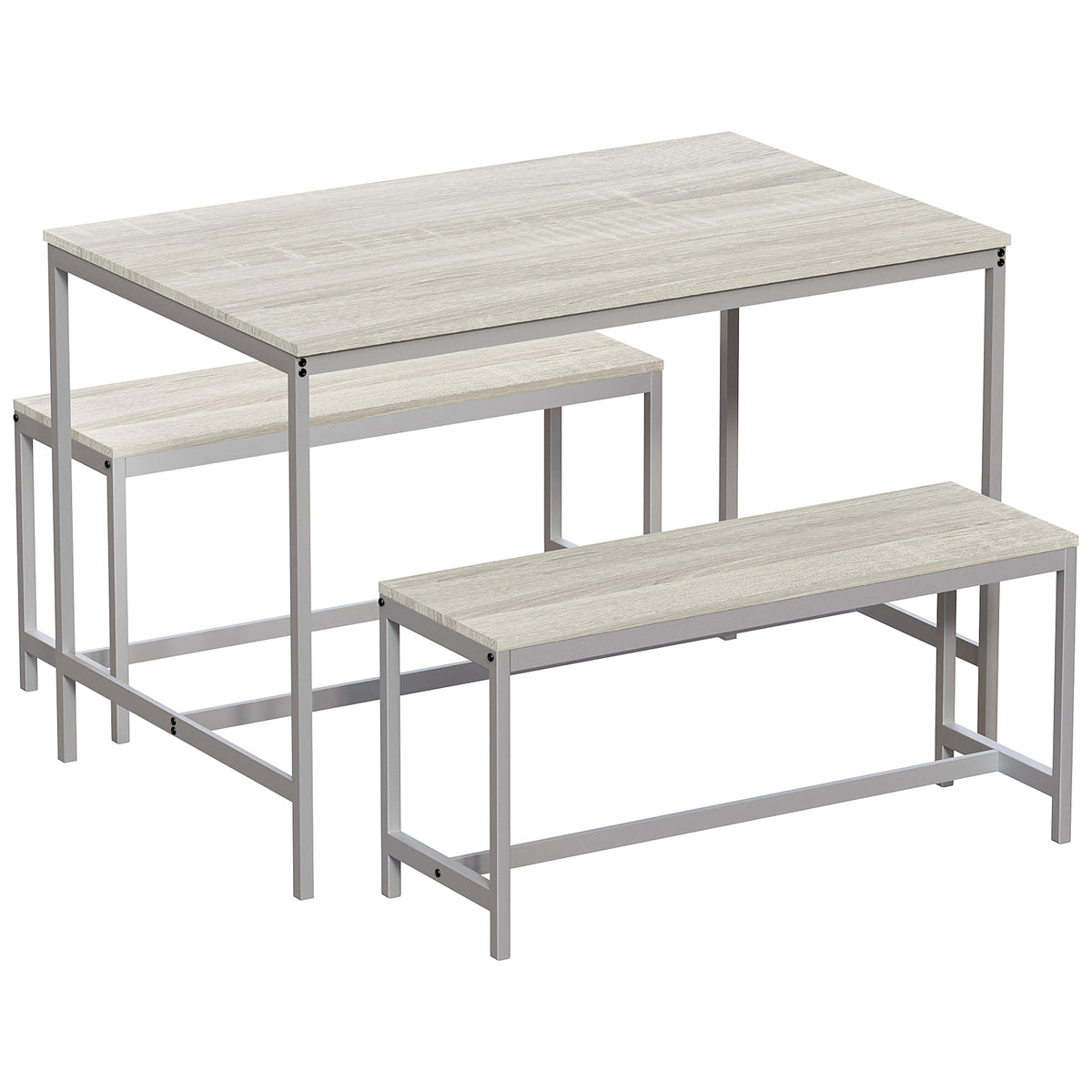 Roslyn 4-Seater Dining Table With Bench Set - Oak