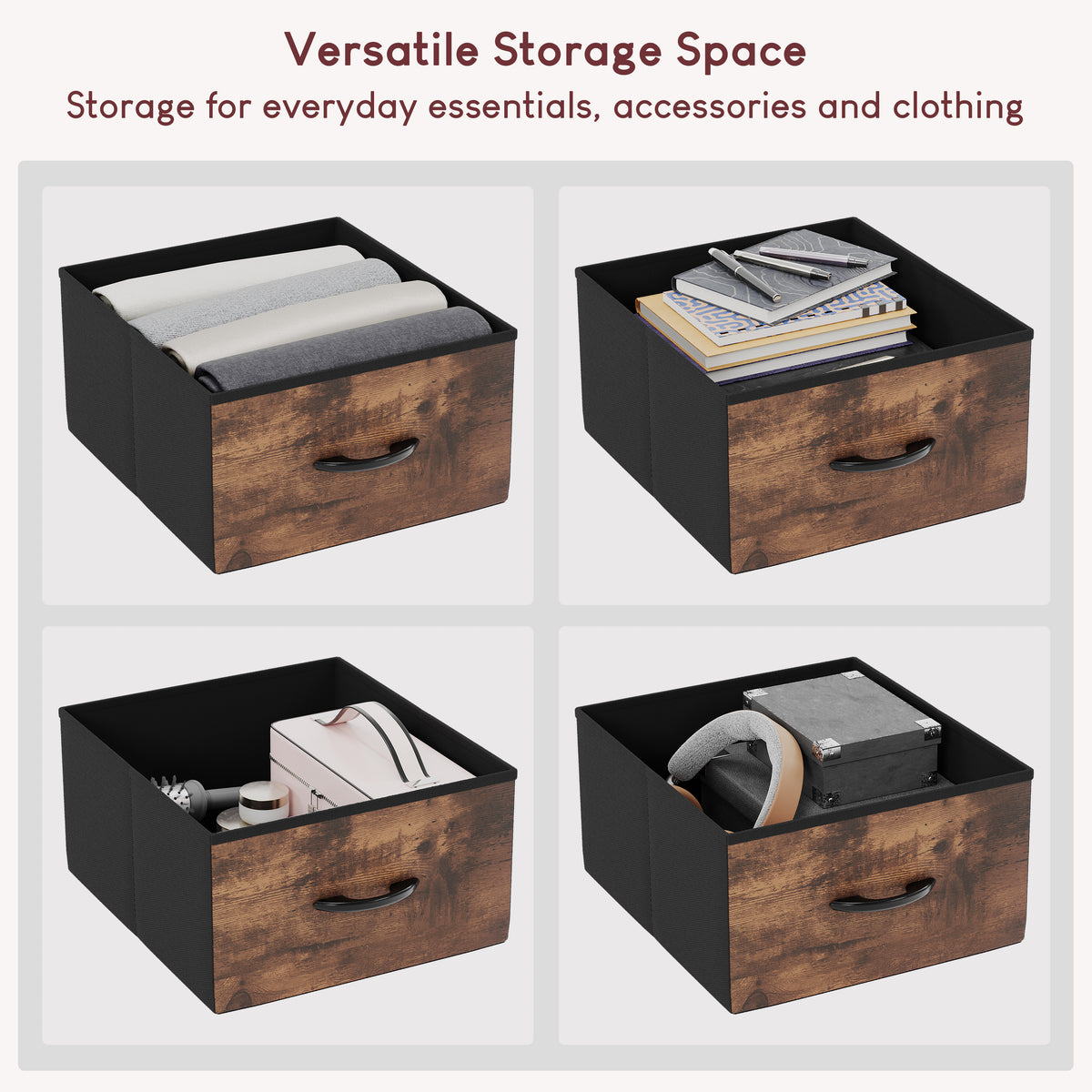 Chorley 6 Drawer Fabric Drawer Chest, Rustic Brown