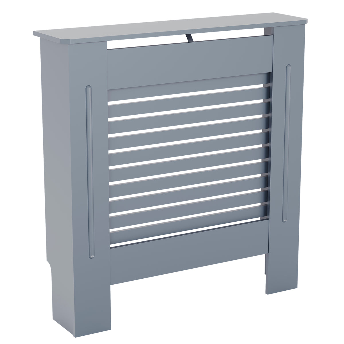 Milton Radiator Cover - Dark Grey, Small, Horizontal Grille Design
