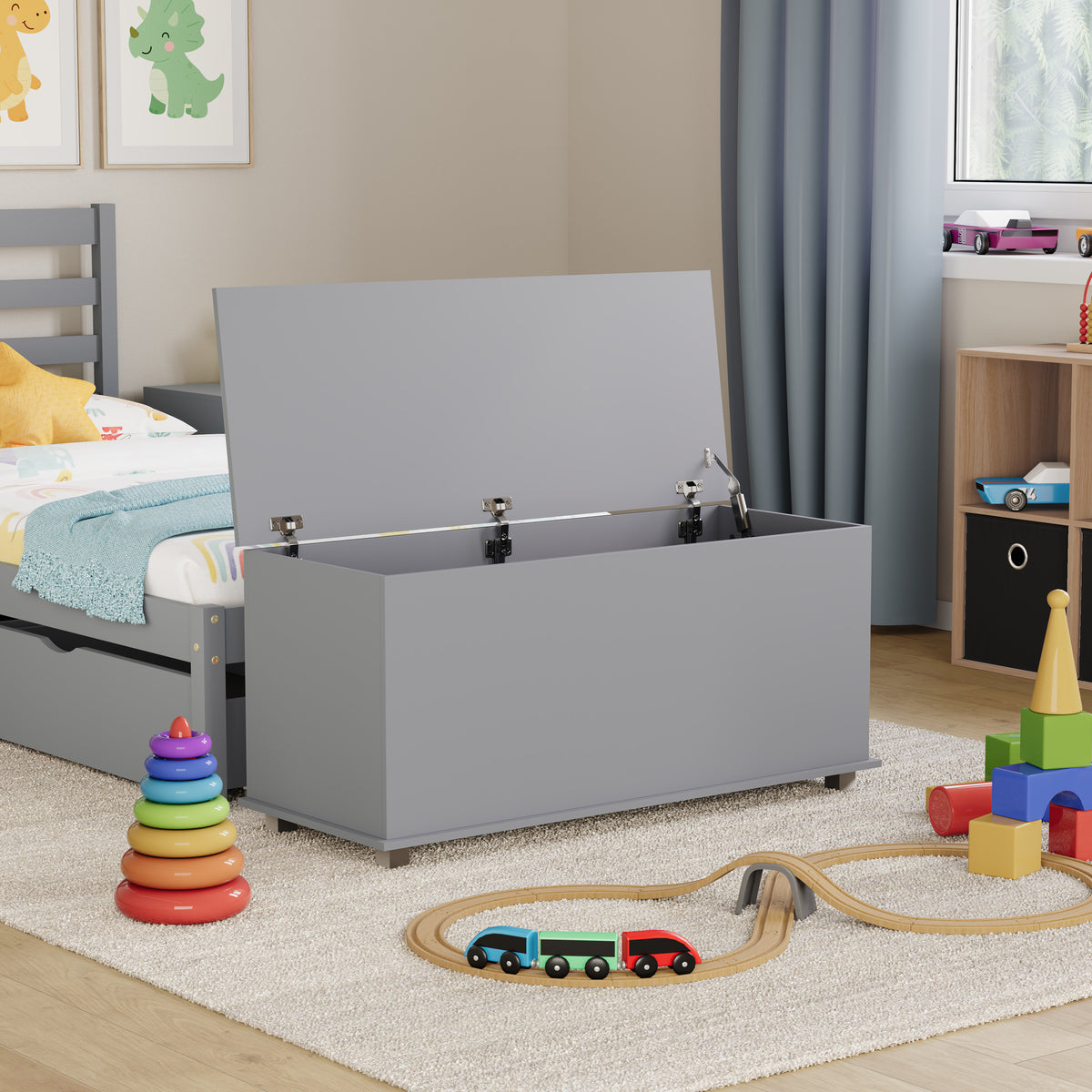 Leon Toy Box, Grey