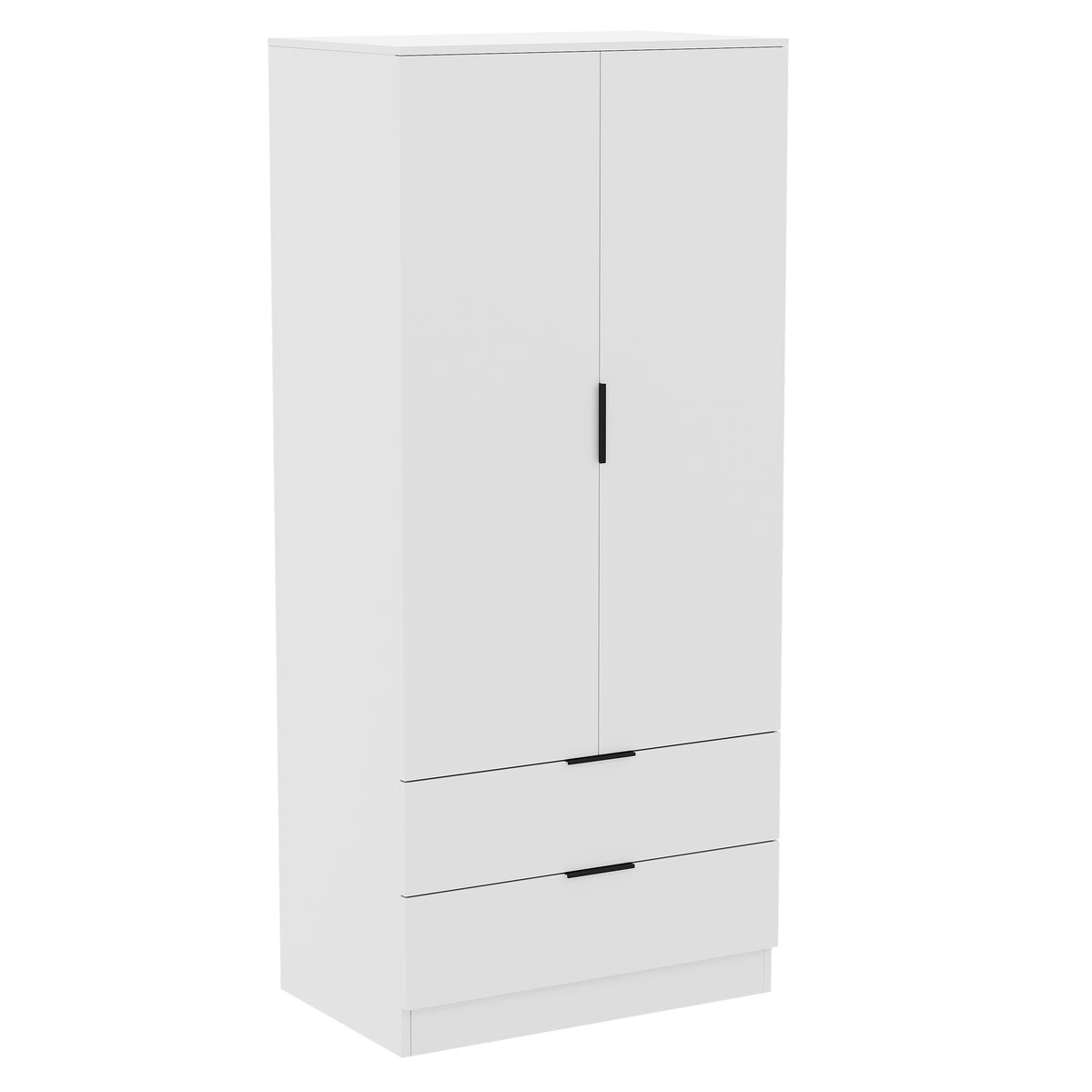 Trega 2 Door 2 Drawer Wardrobe, White