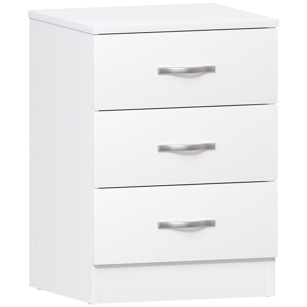Riano 3-Drawer Bedside Chest, White