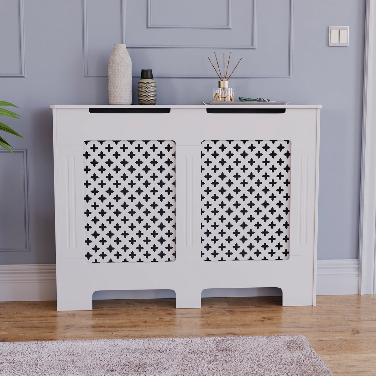 Oxford Radiator Cover - White, Medium