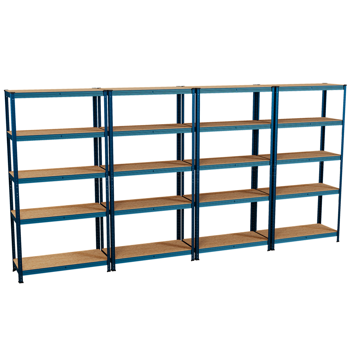 5-Tier Shelf, Blue - 4 Bay