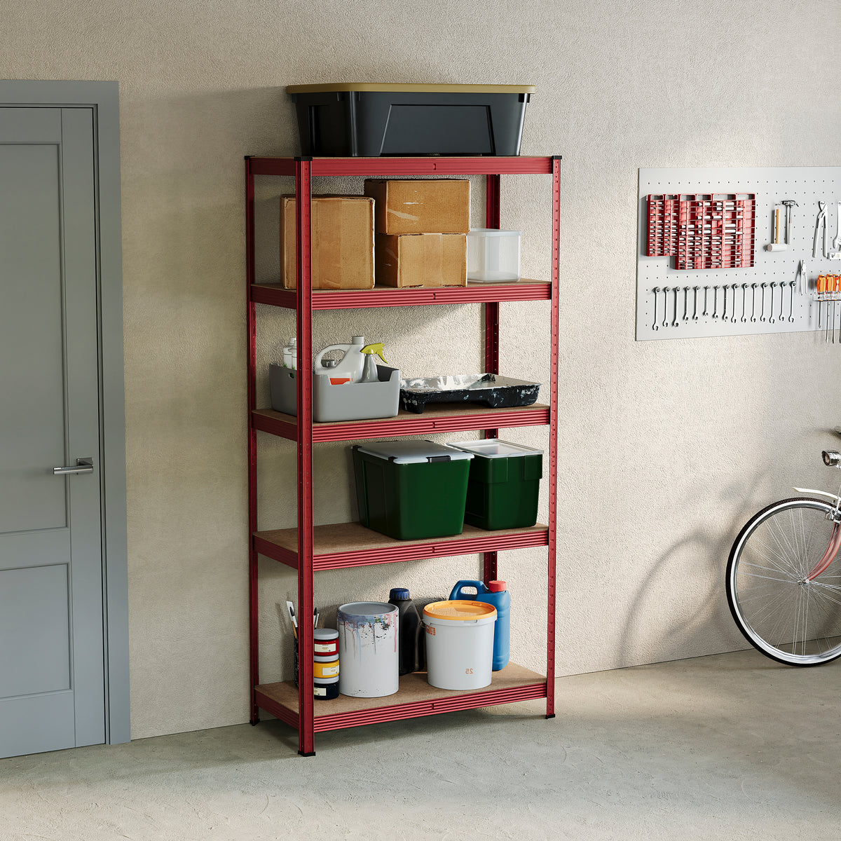 5-Tier Shelf, Red