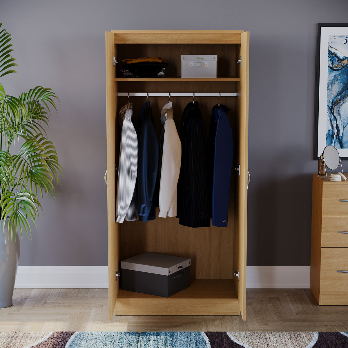 Riano Trio Bedroom Set, Pine