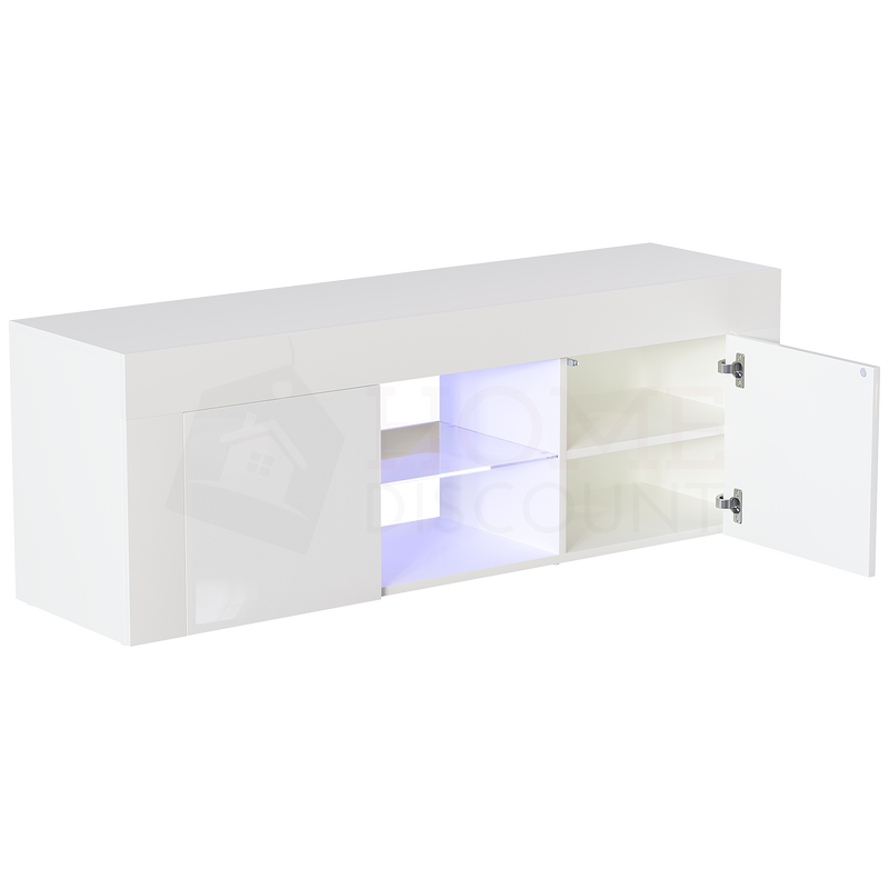 Eclipse 2 Door LED TV Unit, White