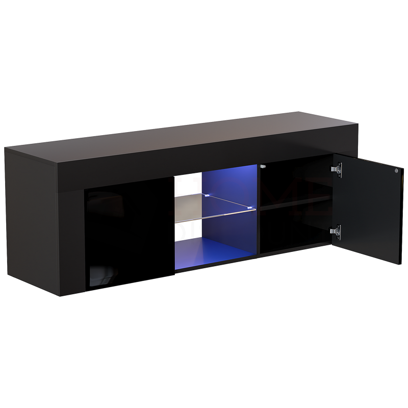 Eclipse 2 Door LED TV Unit, Black