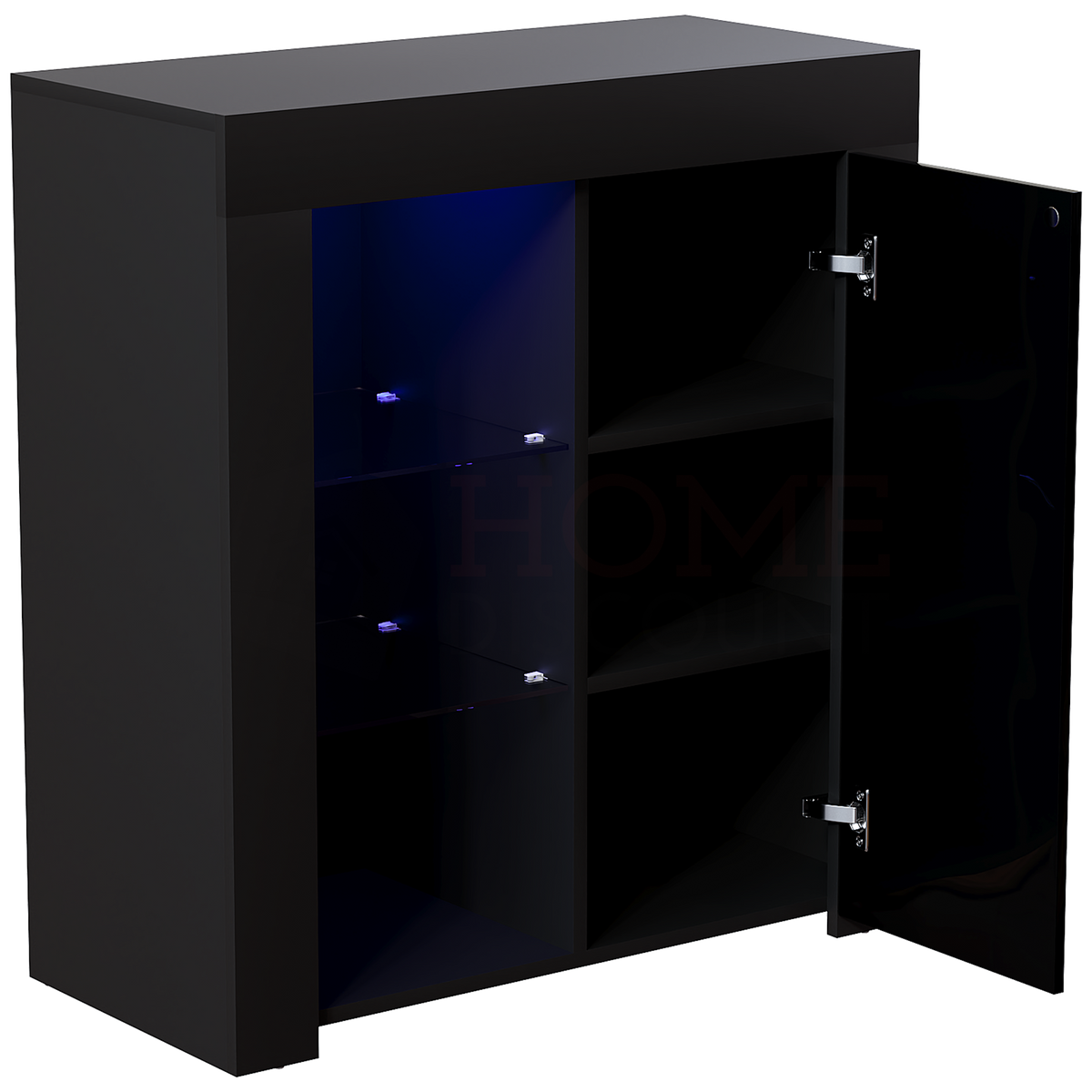 Azura 1-Door LED Sideboard - Black