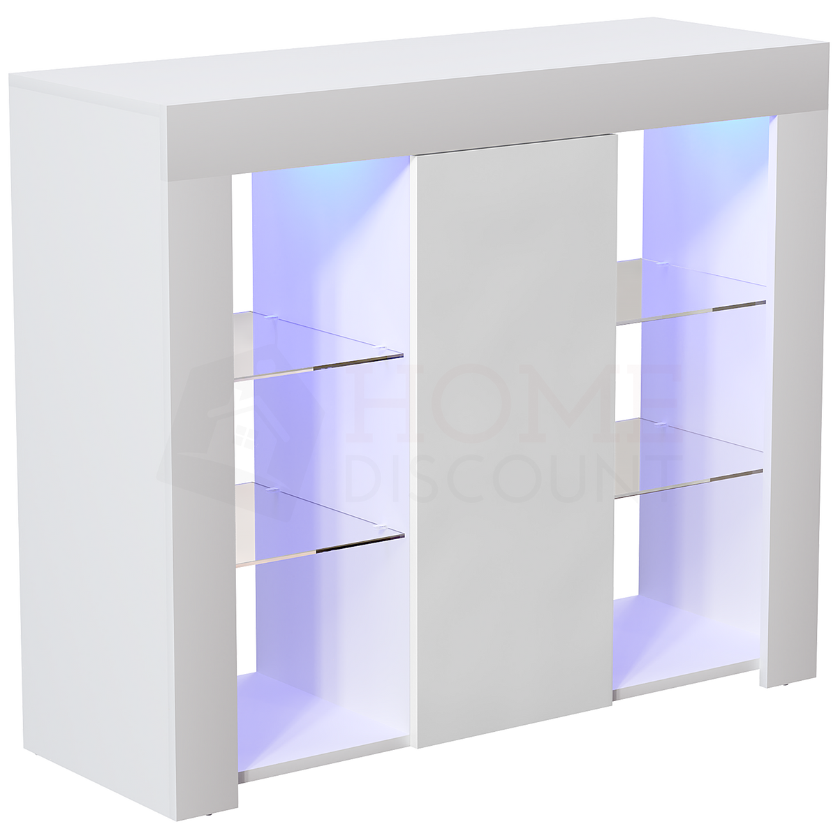 Azura 1-Door Large LED Sideboard - White
