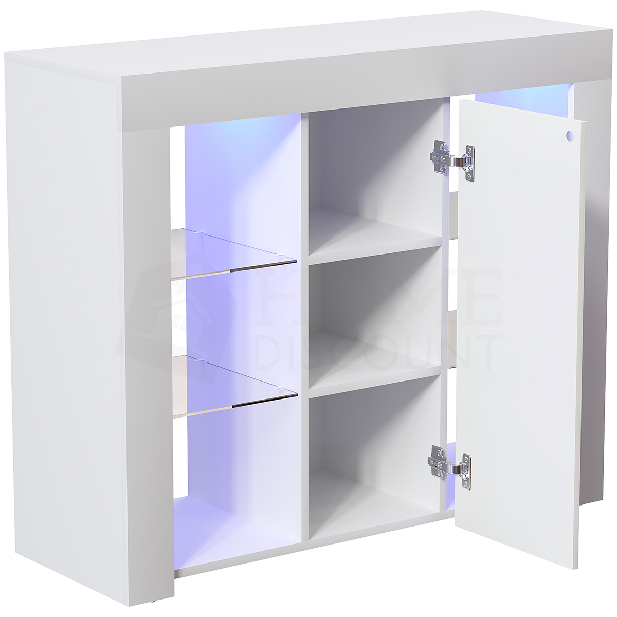 Azura 1-Door Large LED Sideboard - White
