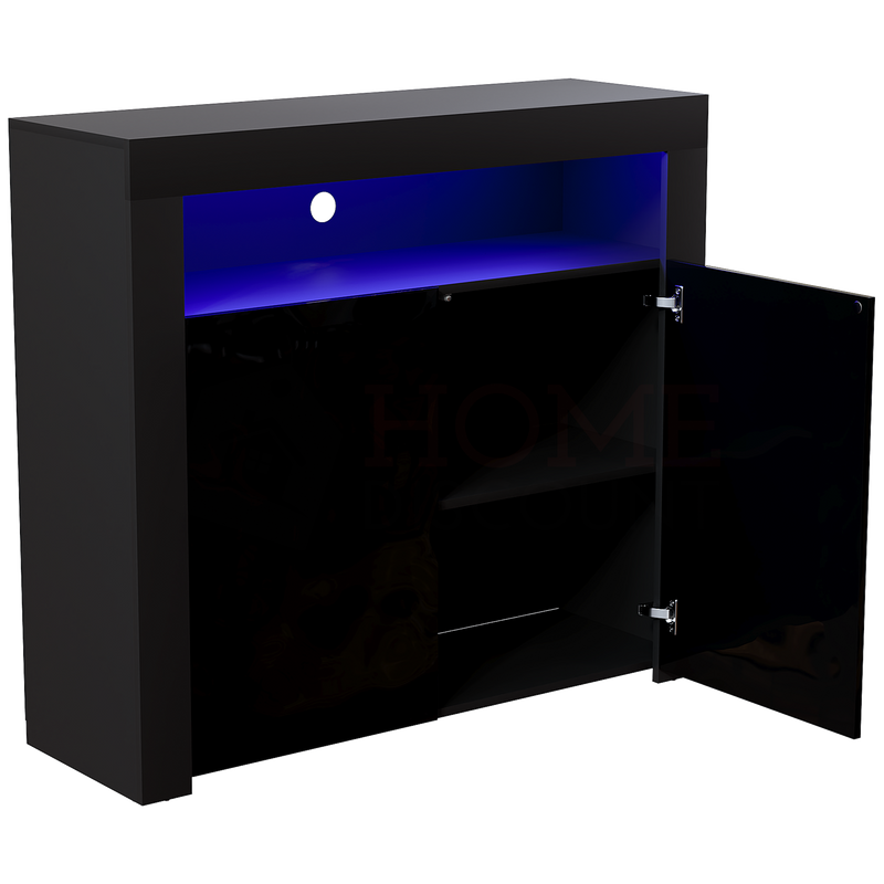 Nova 2 Door LED Sideboard, Black