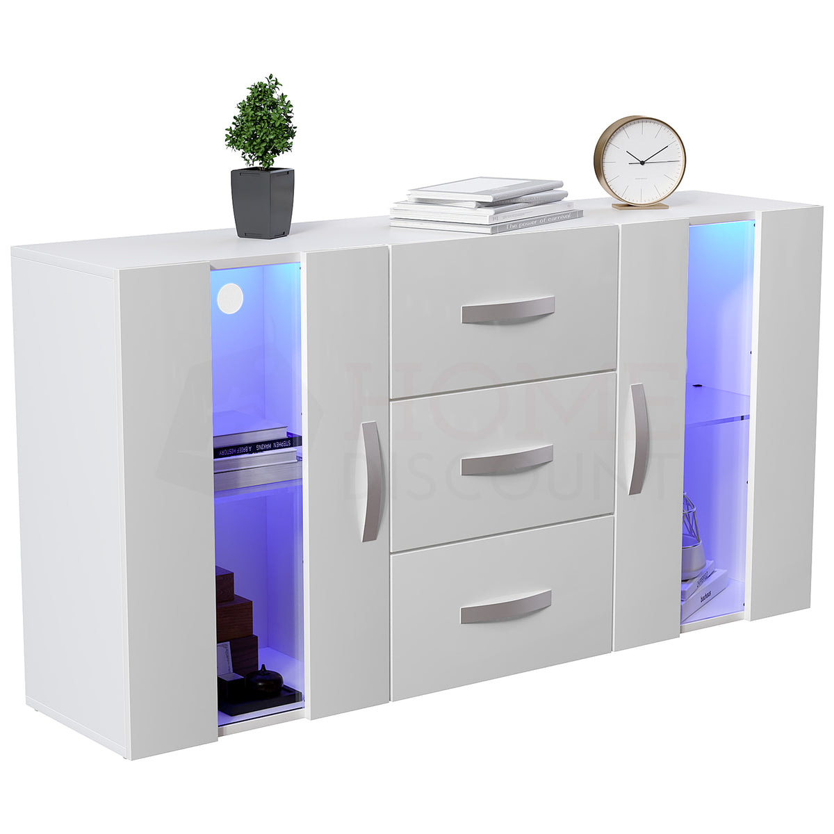 Astro 2-Door 3-Drawer LED Sideboard - White