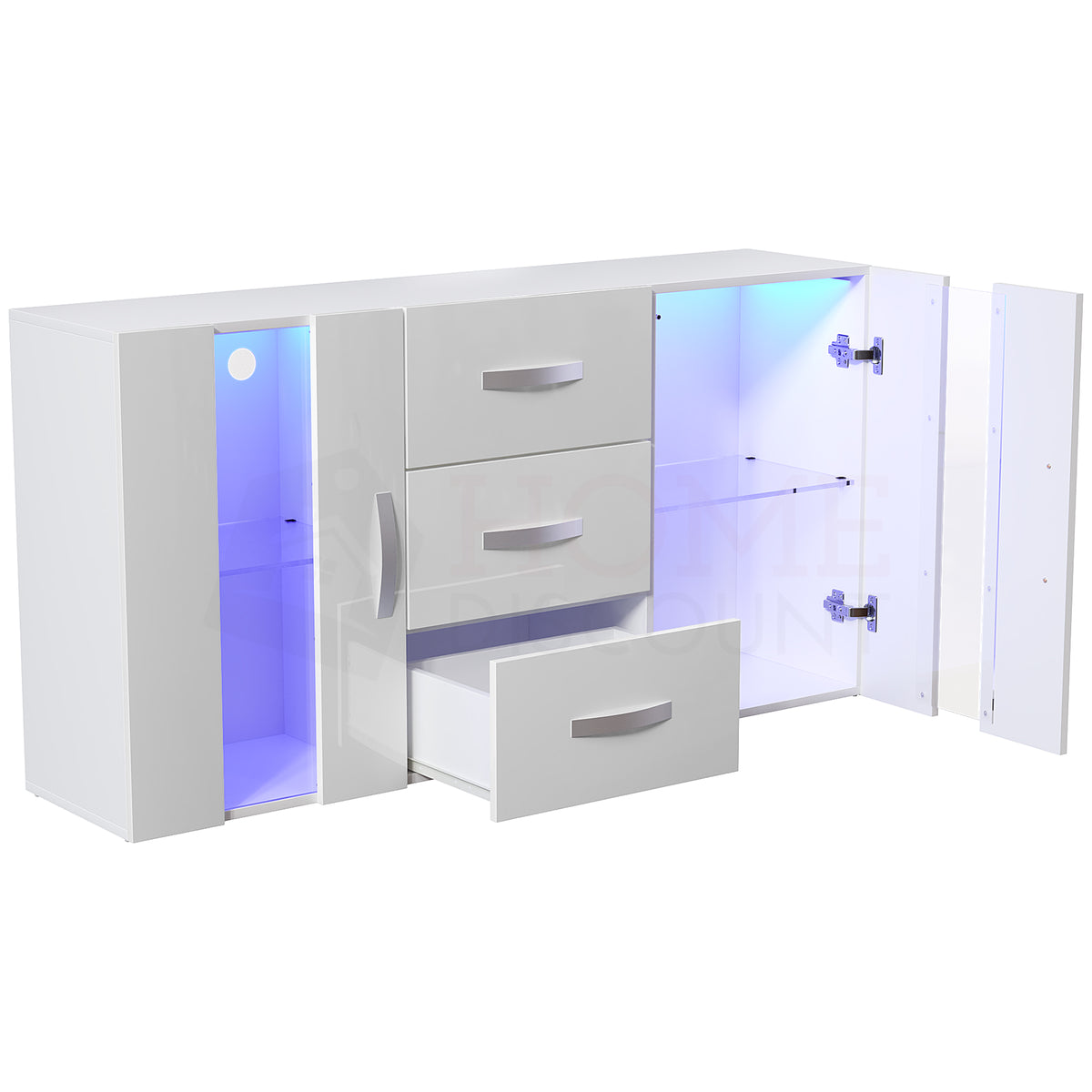 Astro 2-Door 3-Drawer LED Sideboard - White