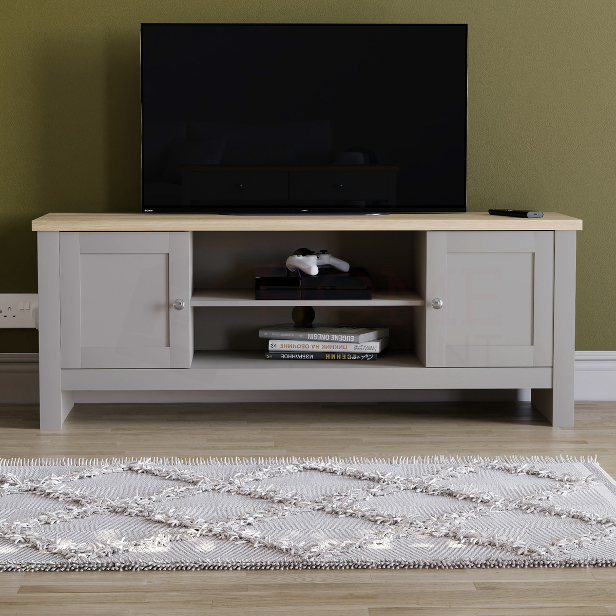Arlington 2-Door TV Unit - Grey