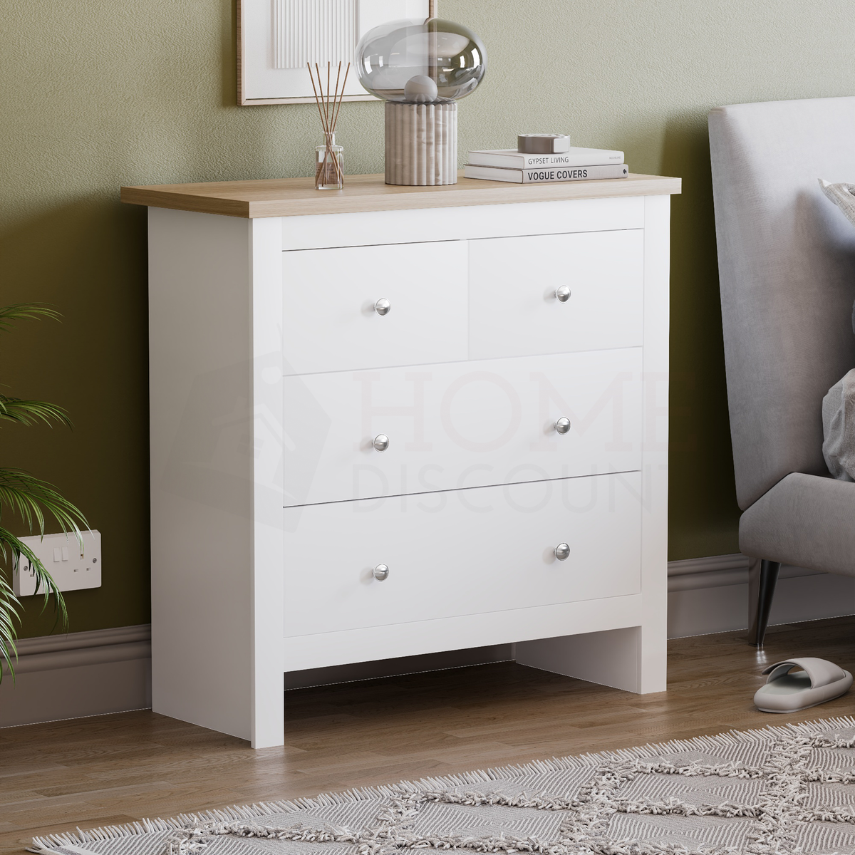 Arlington 4-Drawer Chest - White