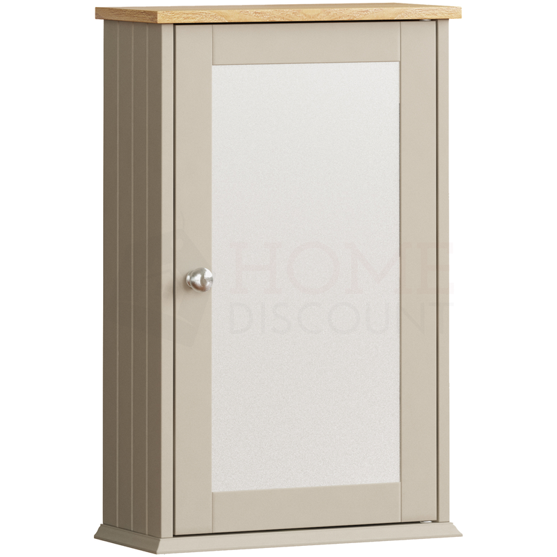 Priano 1 Door Mirrored Wall Cabinet, Grey