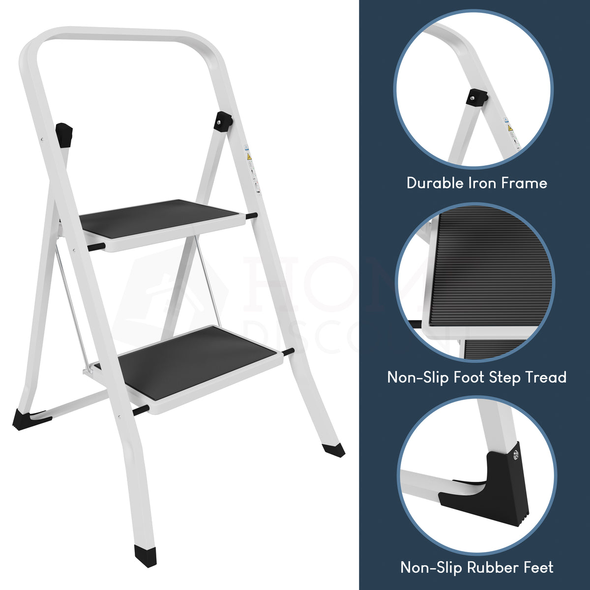 2-Step Ladder With Anti-Slip Mat