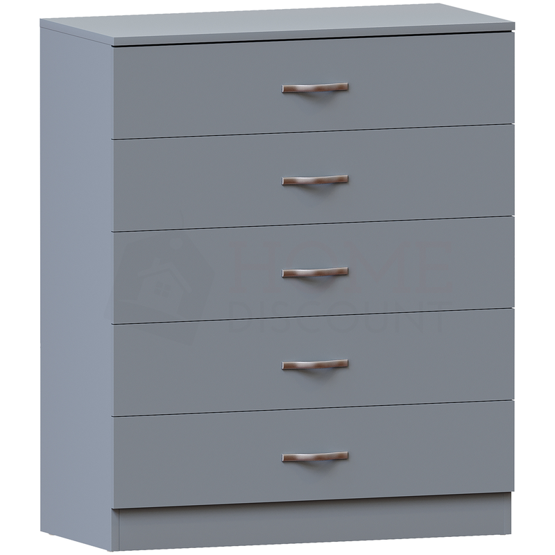 Riano 5 Drawer Chest, Grey