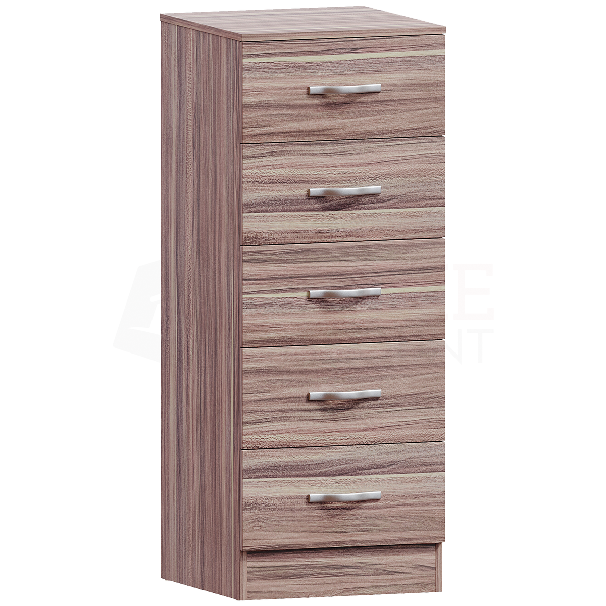 Riano 5-Drawer Narrow Chest - Walnut