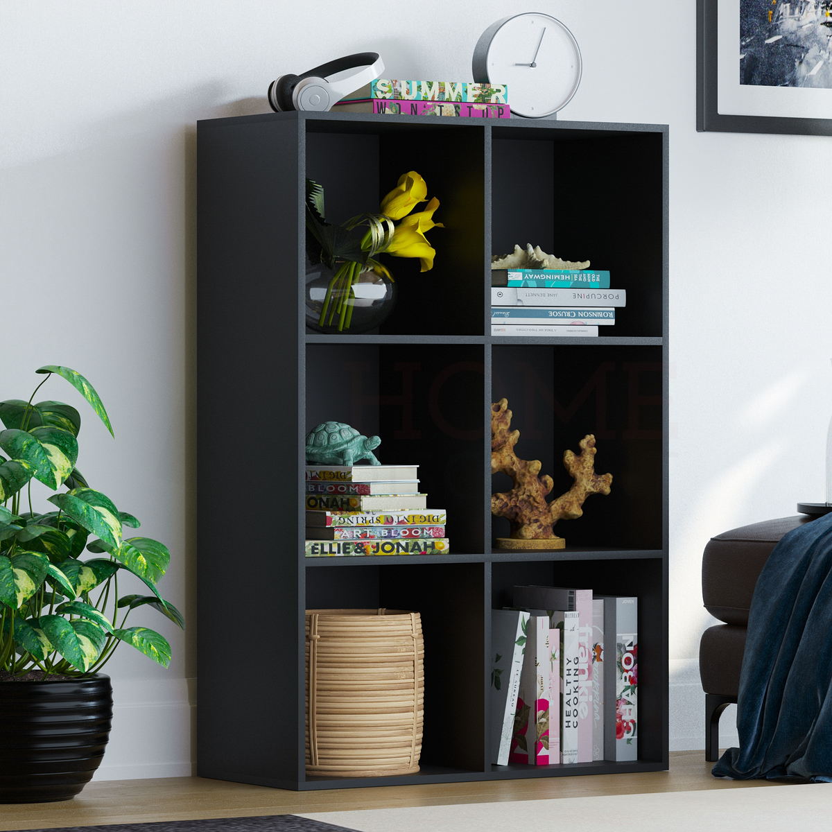 Durham 6-Cube Storage Unit - Black