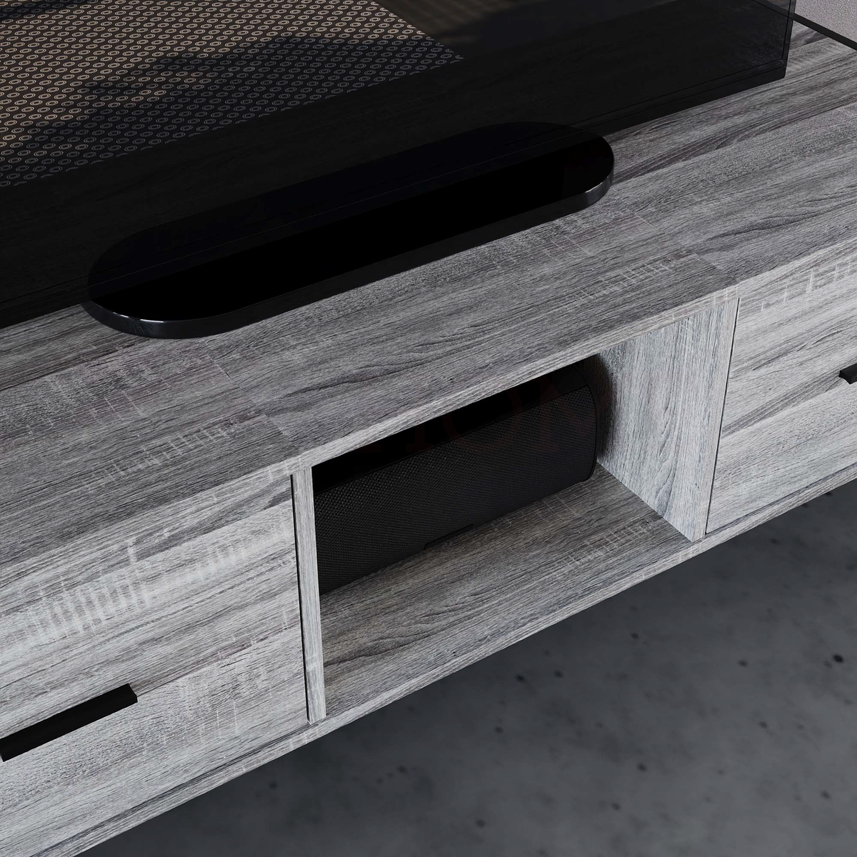 Brooklyn 2-Drawer TV Unit - Grey