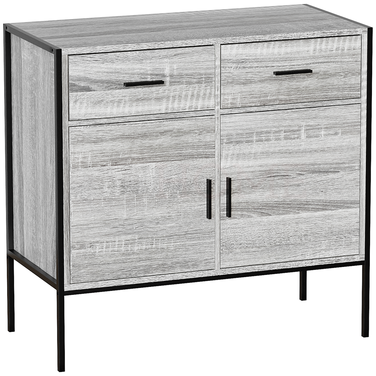 Brooklyn 2-Door 2-Drawer Sideboard - Grey