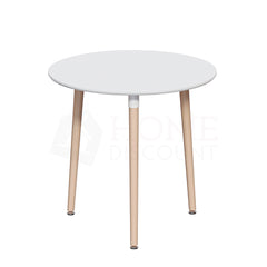 Batley 3 Seater Round Dining Table, White