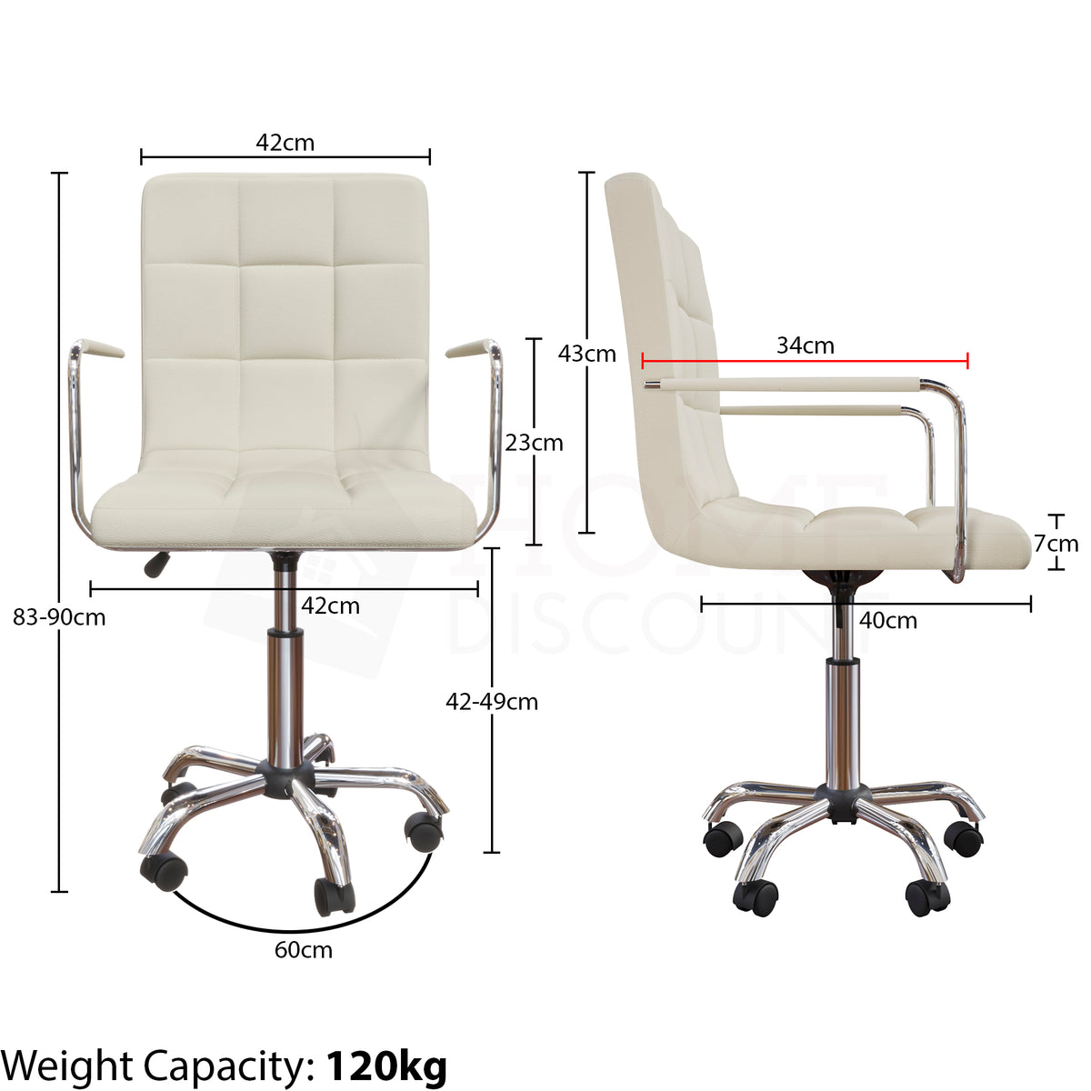Calbo Office Chair, Beige UKFR
