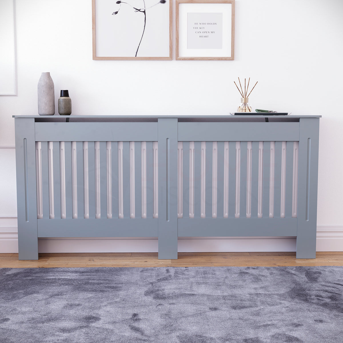 Chelsea Radiator Cover, Dark Grey, Extra Large
