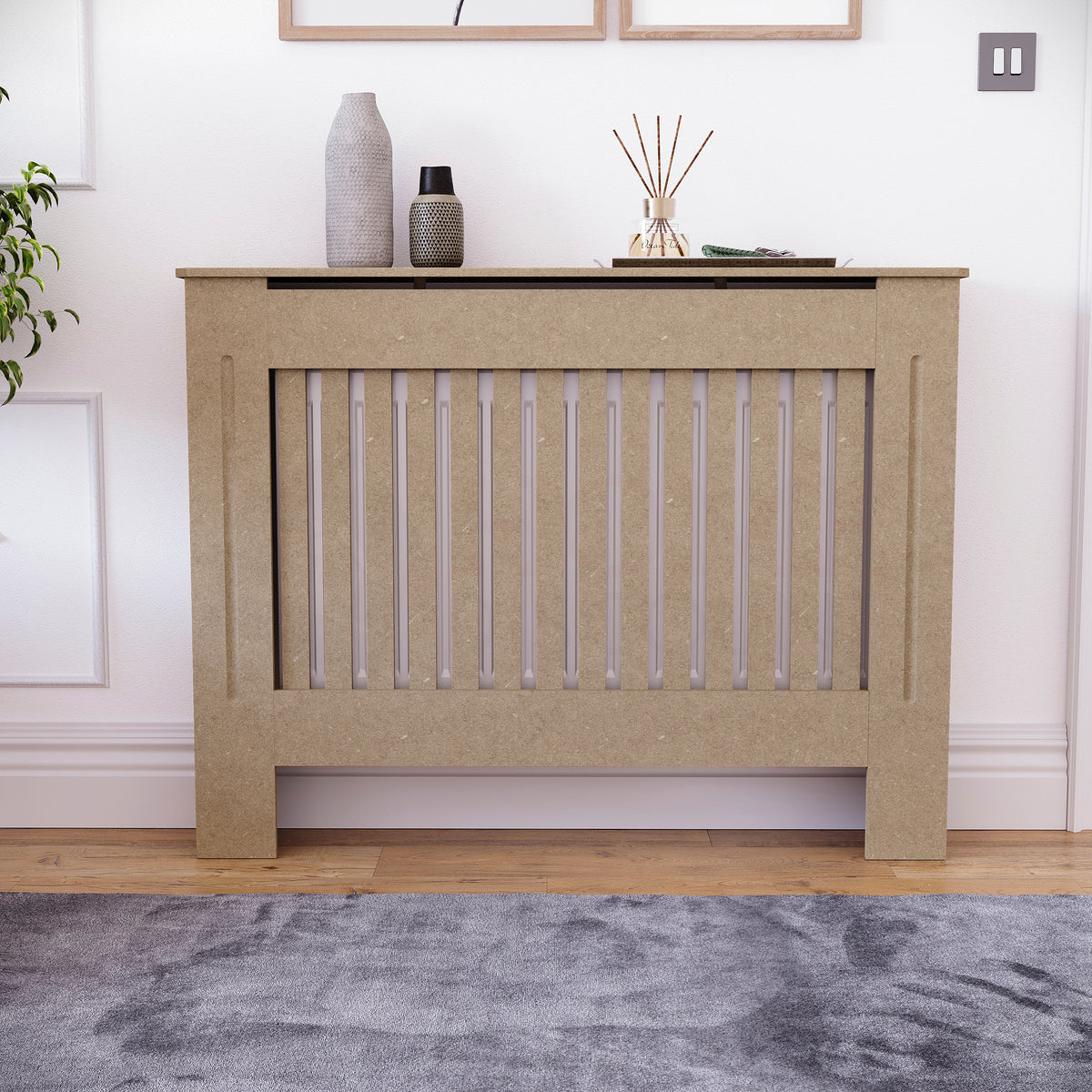 Chelsea Radiator Cover, Unfinished, Medium