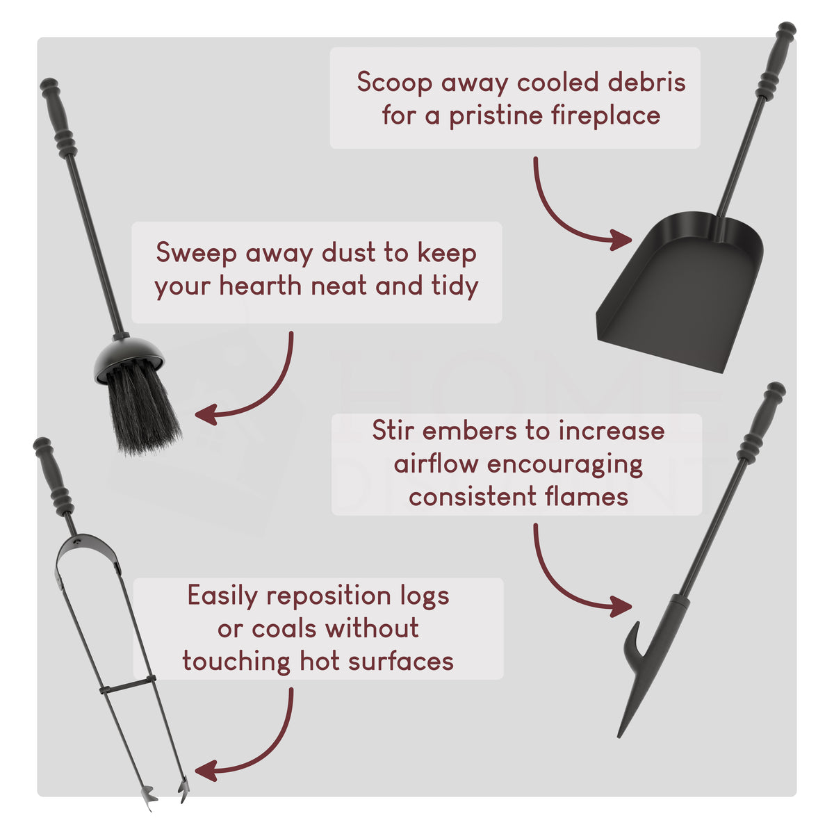 5-Piece Malham Companion Set - Black