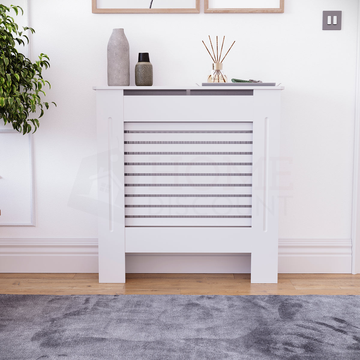 Milton Radiator Cover - White, Small