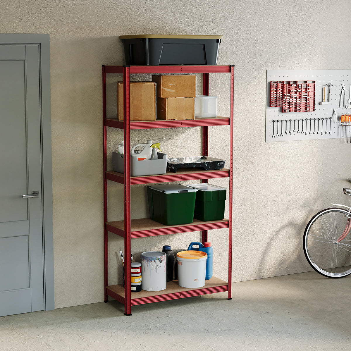5-Tier Shelf, Red