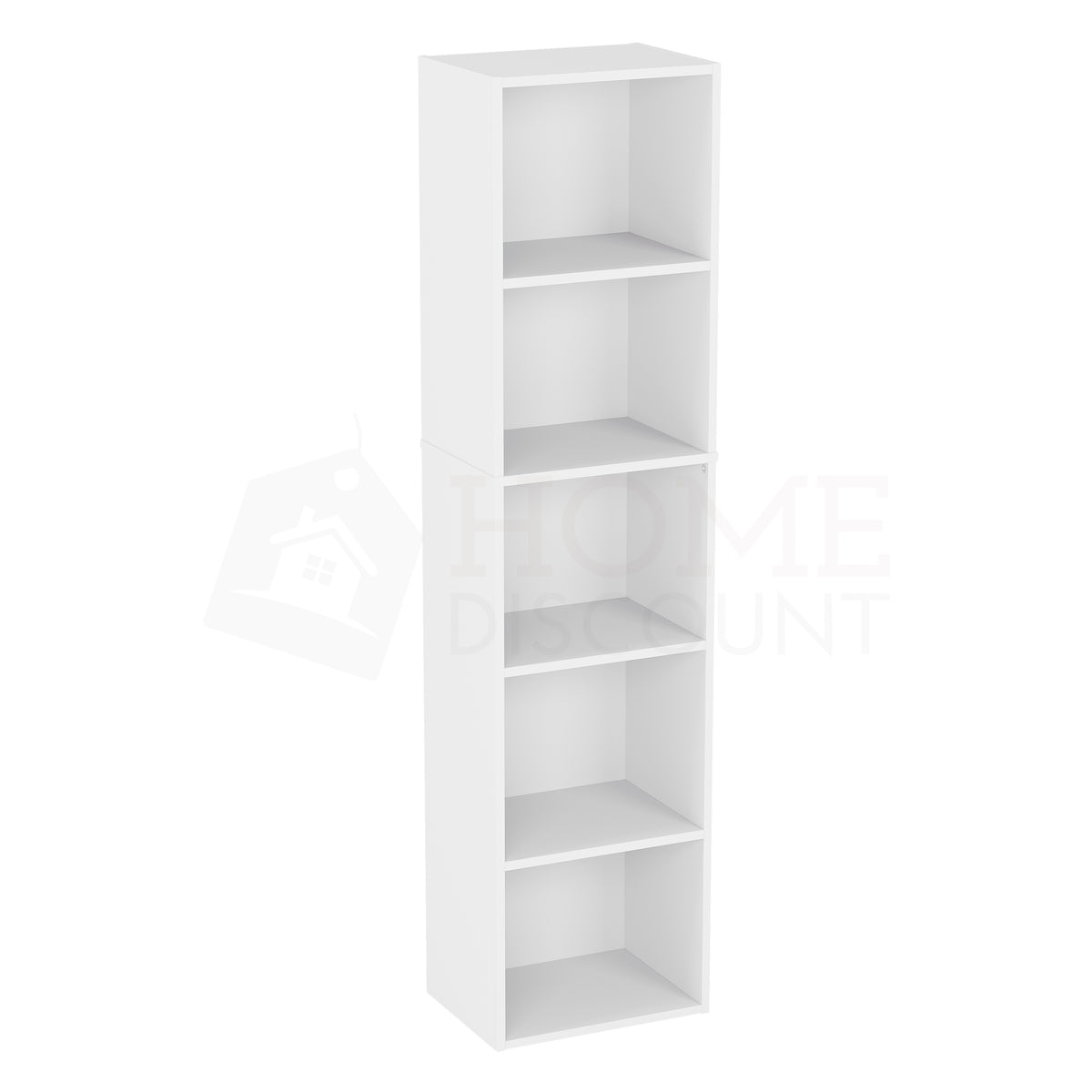 Oxford 5-Tier Cube Bookcase - White