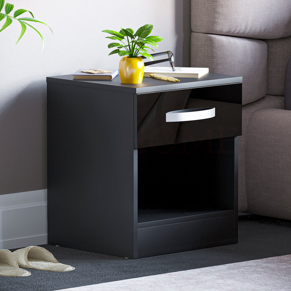 Hulio Trio Bedroom Set - Black