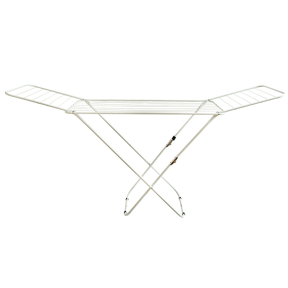 Winged Folding Clothes Airer - White