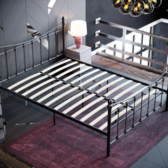 Paris Double Metal Bed, Black