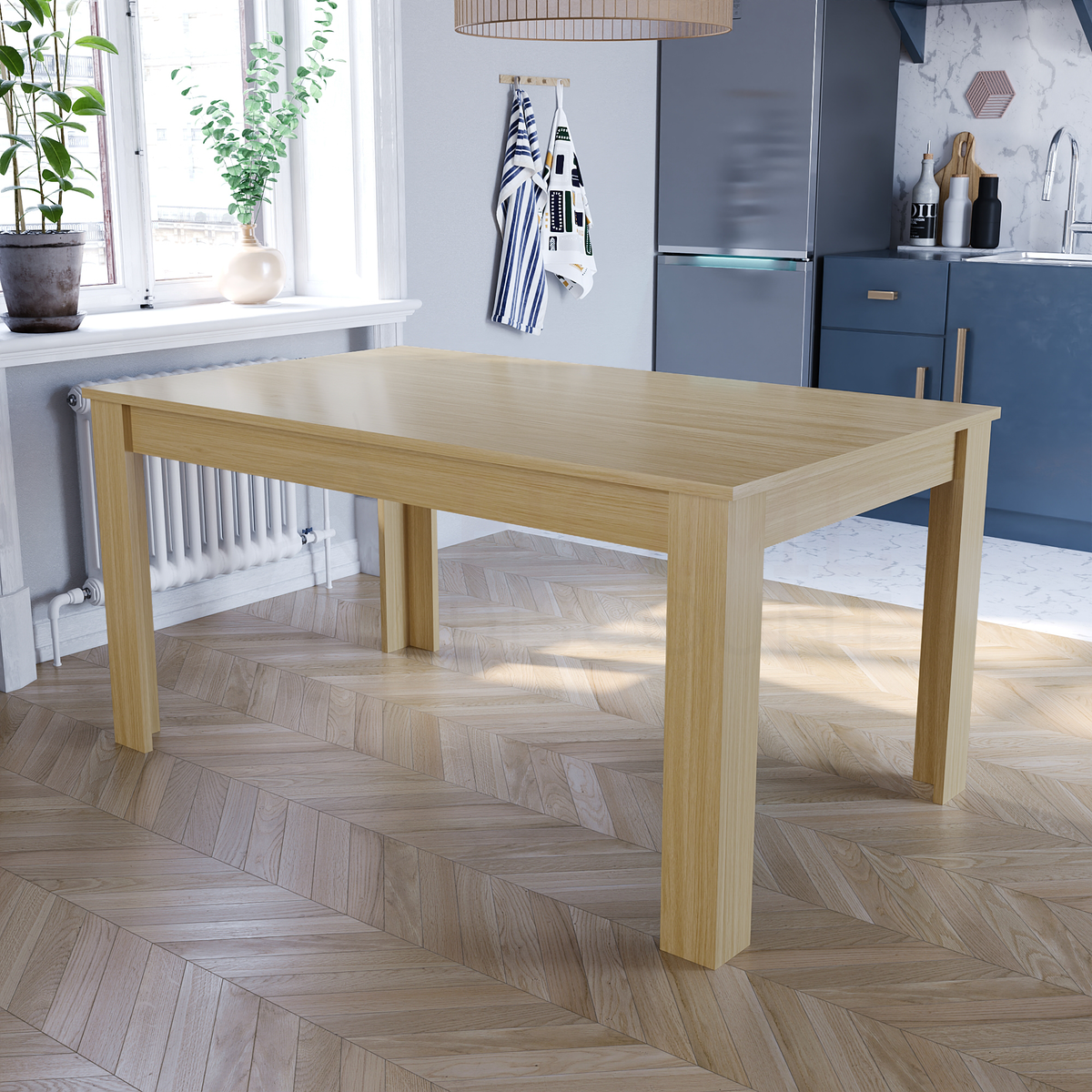 Medina 6-Seater Dining Table - Oak