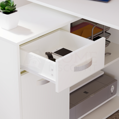 Longton Adjustable Computer Desk, White