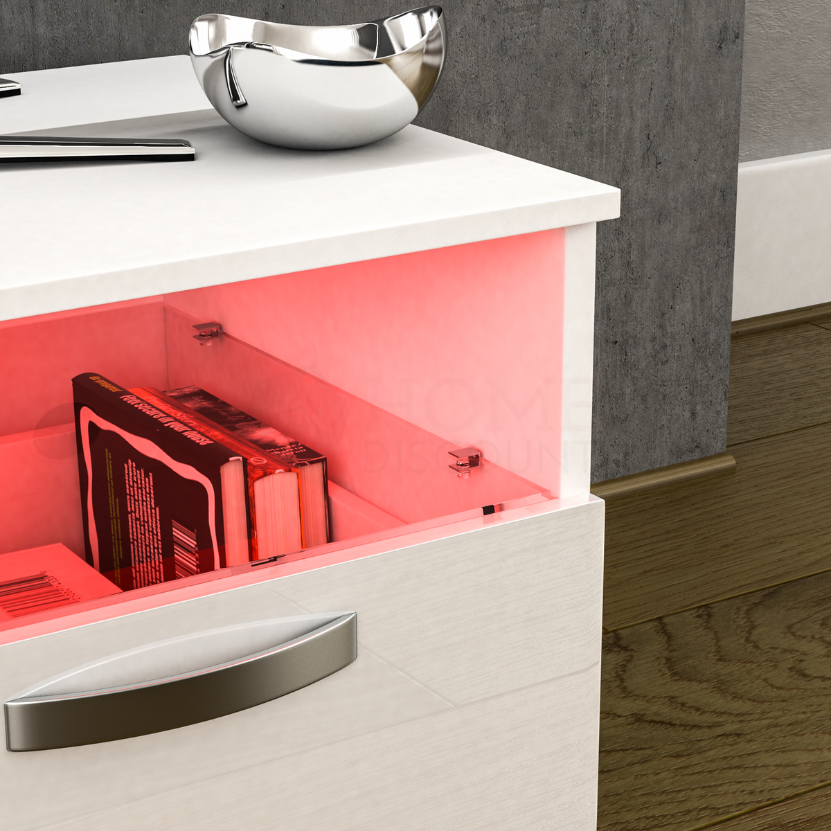 Vogue 2-Drawer LED TV Unit - White